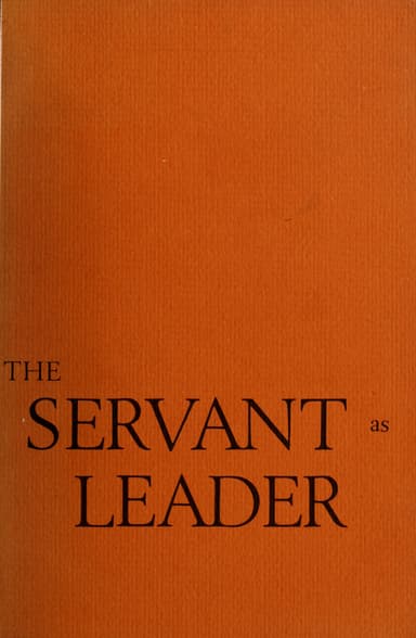 The servant as leader cover