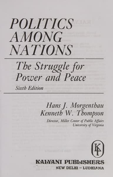 Politics among nations cover