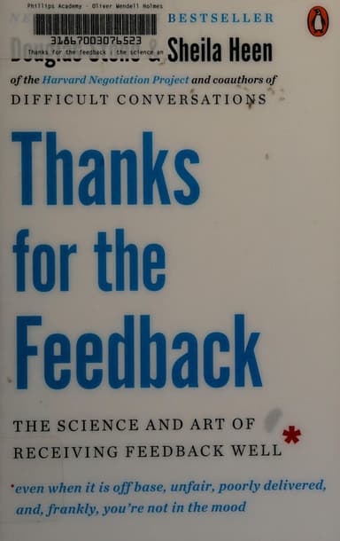 Thanks for the Feedback cover