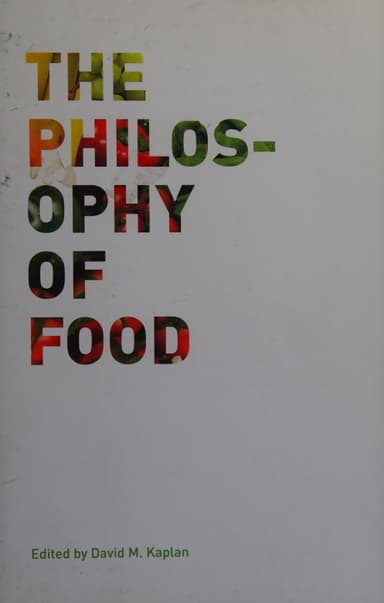 The philosophy of food cover