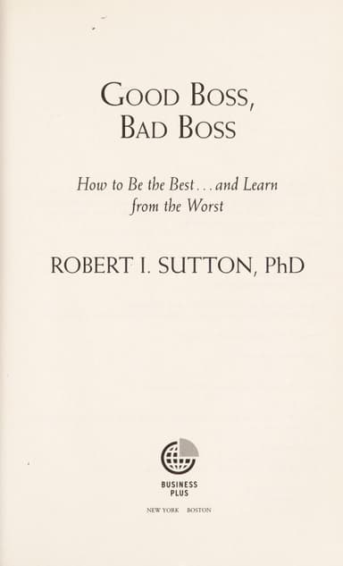 Good boss, bad boss cover