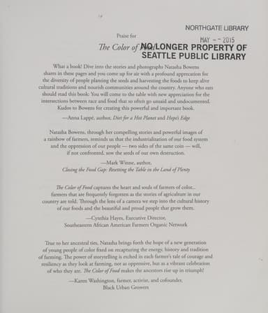 The color of food cover