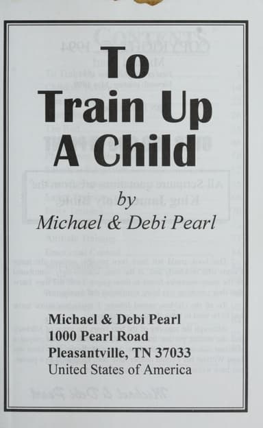 To train up a child cover
