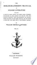 The Bibliographer's Manual of English Literature cover