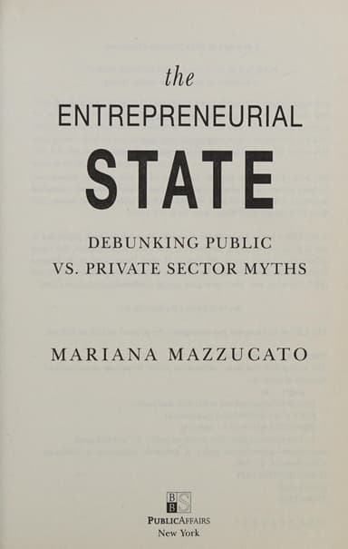 The entrepreneurial state cover