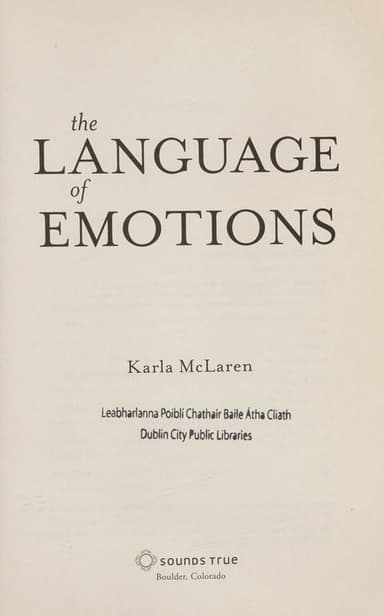 The language of emotions cover