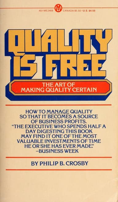 Quality is free cover