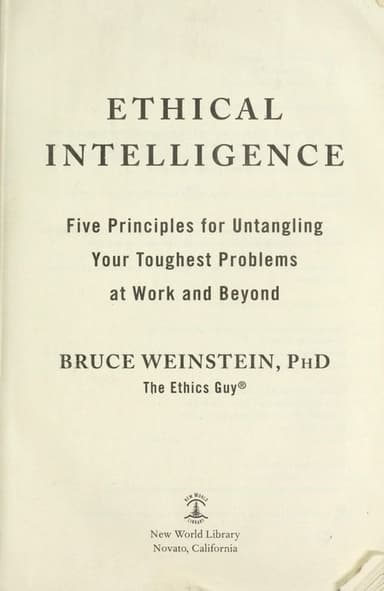 Ethical intelligence cover