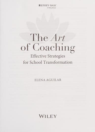 The art of coaching cover