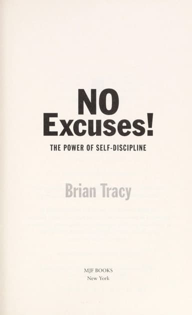 No excuses! cover