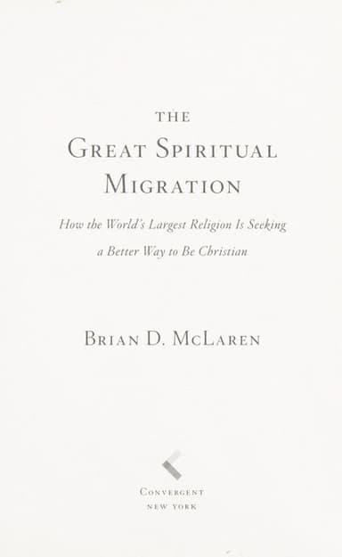The great spiritual migration cover