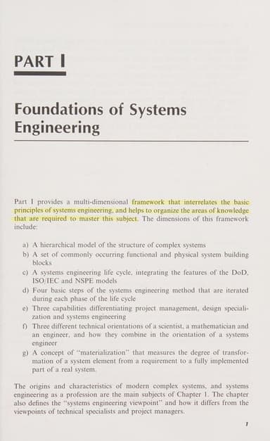 Systems engineering principles and practice cover