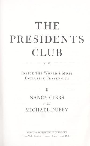 The presidents club cover