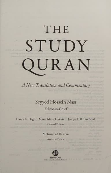 The study Quran cover