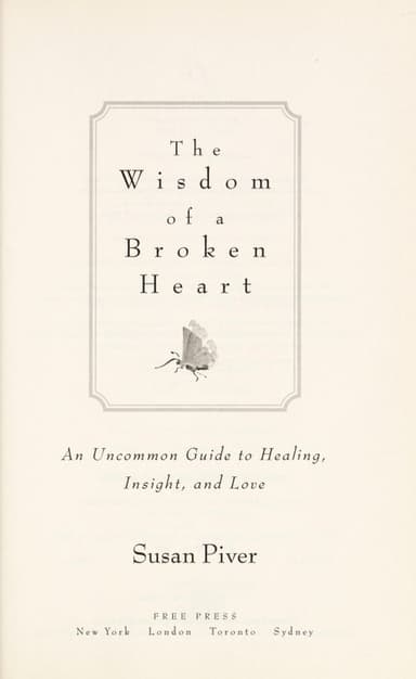 The wisdom of a broken heart cover