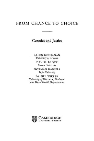 From chance to choice cover