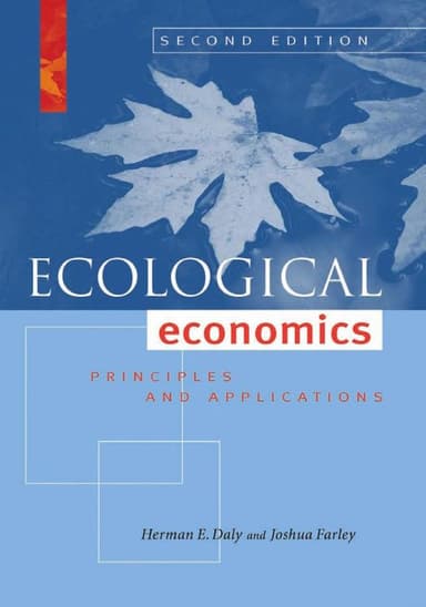 Ecological economics cover