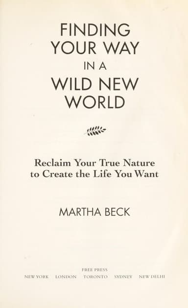 Finding your way in a wild new world cover