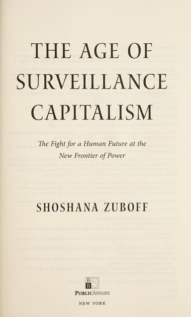 The Age of Surveillance Capitalism cover