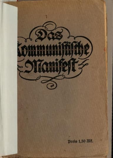 Manifest der Kommunistischen Partei cover
