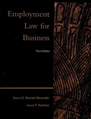 EMPLOYMENT LAW FOR BUSINESS cover