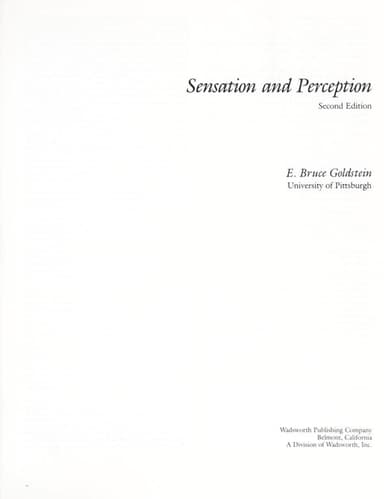 Sensation and perception cover