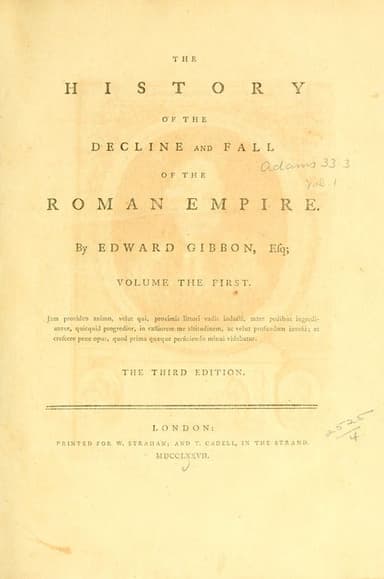 History of the Decline and Fall of the Roman Empire Complete and Unabridged cover