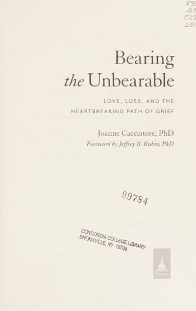 Bearing the unbearable cover