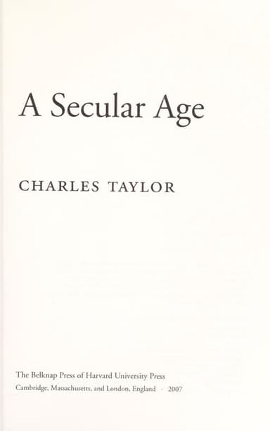 A Secular Age cover