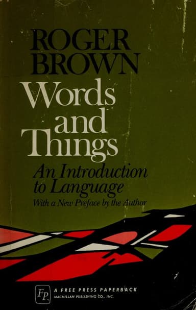 Words and things cover