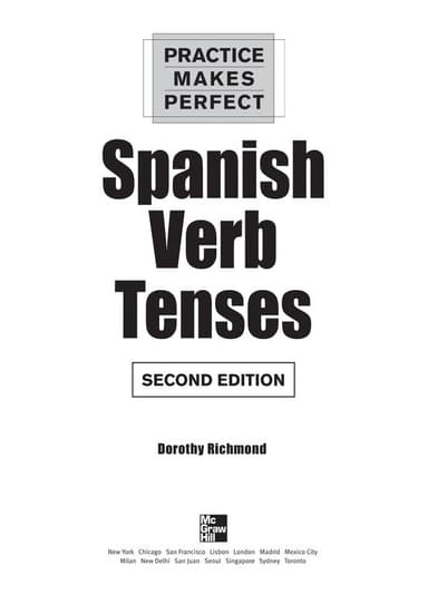 Spanish Verb Tenses cover