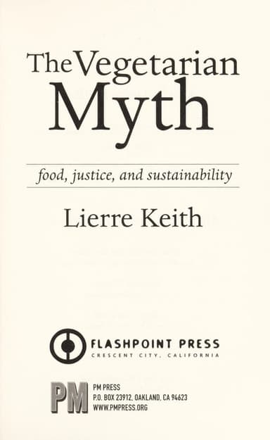 The Vegetarian Myth cover