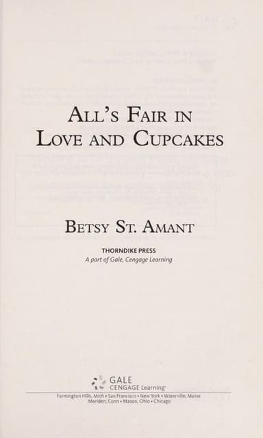 All's fair in love and cupcakes cover