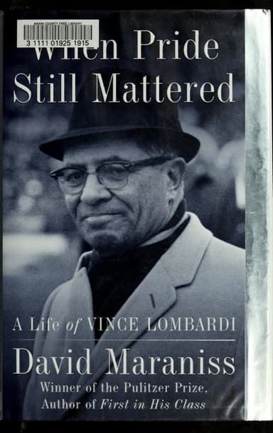 When pride still mattered cover