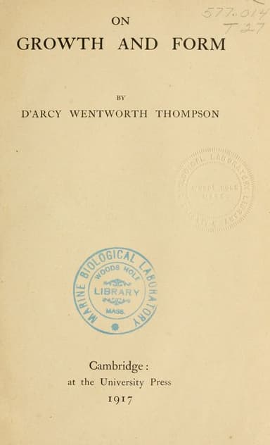 On growth and form cover