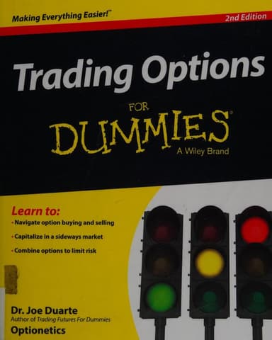 Trading options for dummies cover