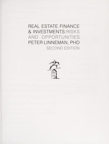 Real estate finance & investments cover
