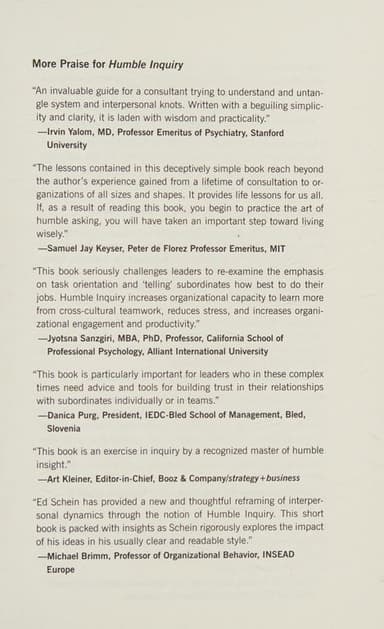 Humble inquiry cover