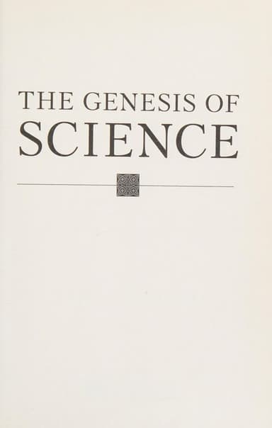 The genesis of science cover