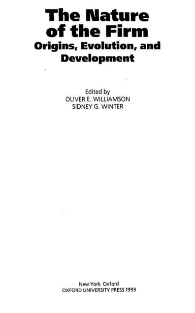 The nature of the firm cover