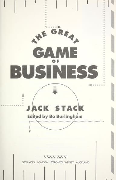 The great game of business cover