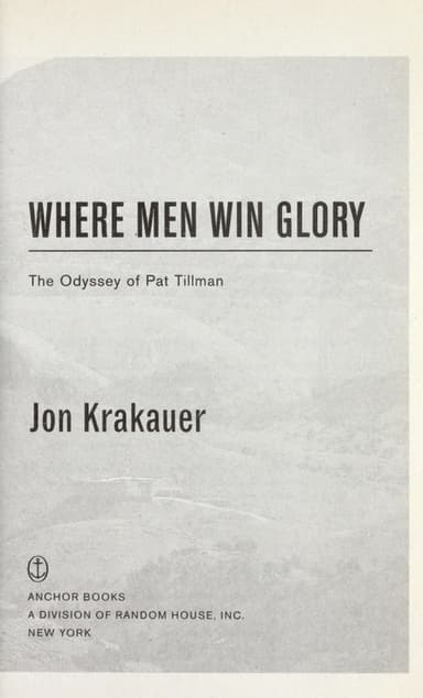 Where Men Win Glory cover
