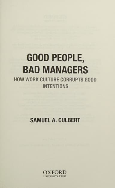 Good people, bad managers cover