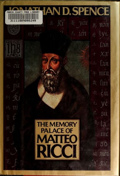 The memory palace of Matteo Ricci cover