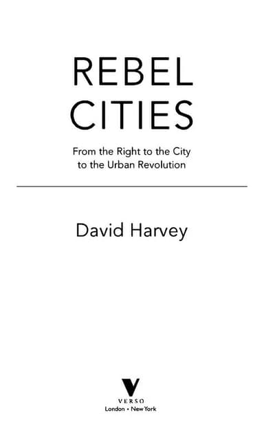 Rebel cities cover