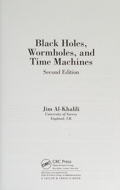Black holes, wormholes, and time machines cover