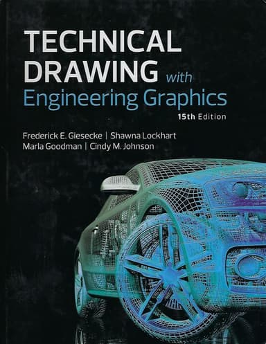 Technical drawing with engineering graphics cover