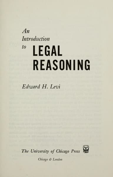 An introduction to legal reasoning. cover