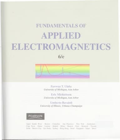Fundamentals of applied electromagnetics cover