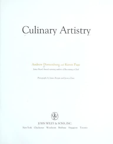 Culinary Artistry cover